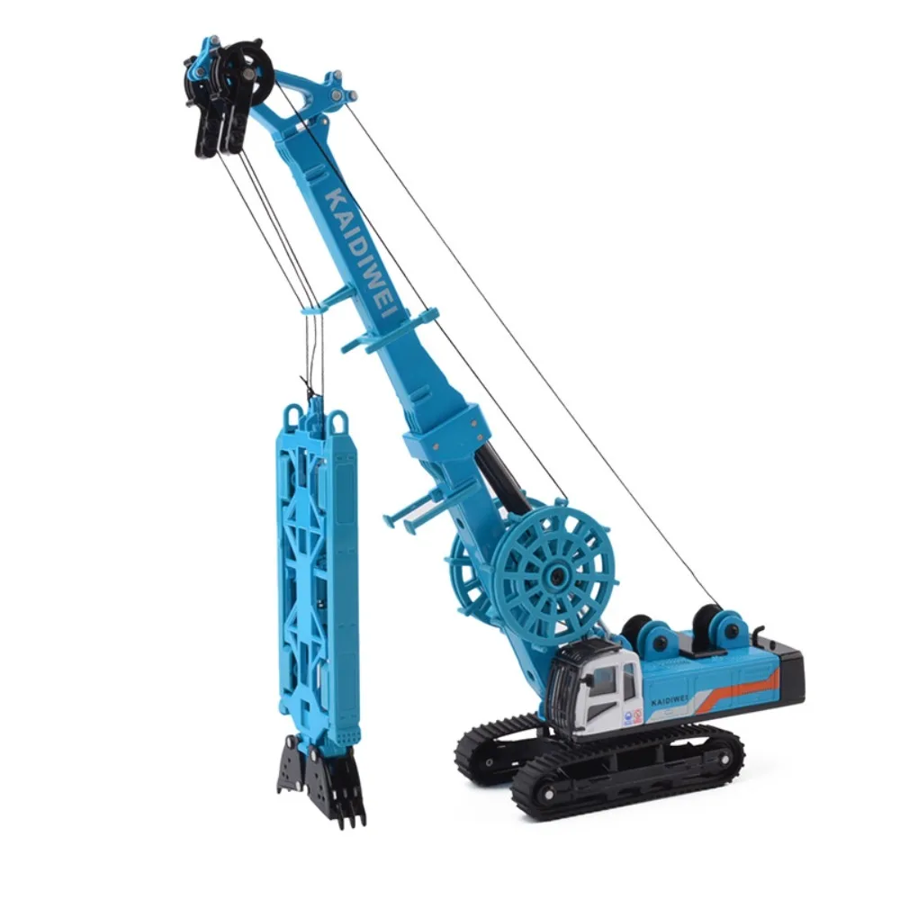 Kaidiwei 시뮬레이션 합금 엔지니어링 차량 모델 1:64 로터리 크롤러 파일 드라이버 어린이 엔지니어링 장난감 자동차