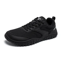 HOBIBEAR Minimalist Wide Toe Shoes Mens Womens Artificial Leather Running Sneakers Lace Up Lightweight Breathable Walking Shoes 2