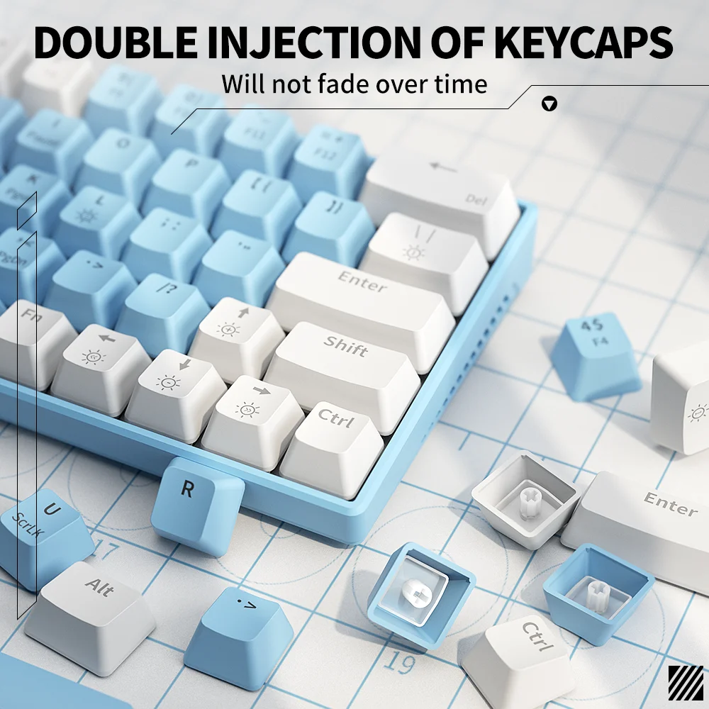 ZIFRIEND New T62 Mechanical Keyboard 63 Keys Hot Swappable