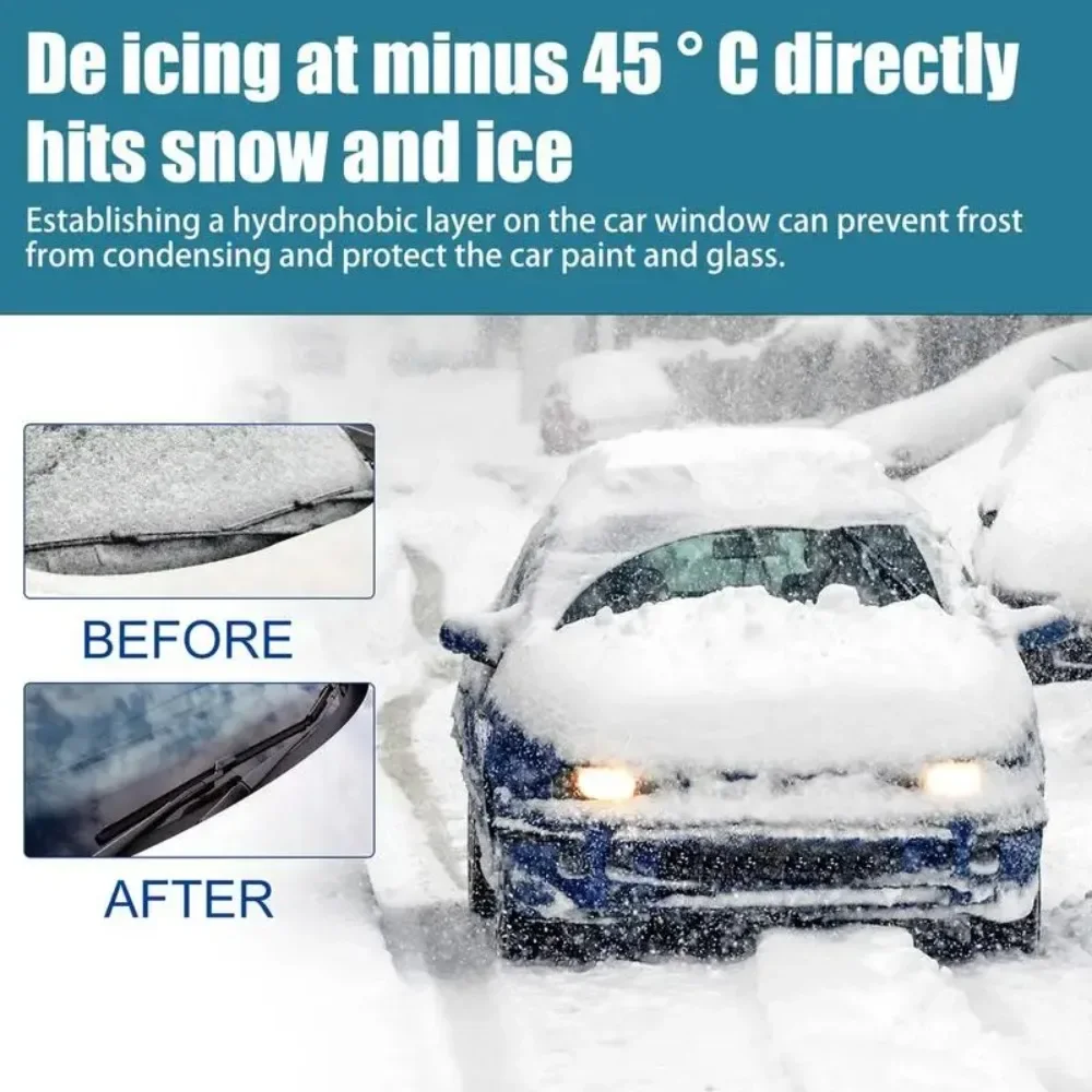 60ML Ice Remover Spray Universal Car Snow Melt Spray Deicing Agent Ice Defrosting Antisnow Agent Car Windshield Deicer Defroster