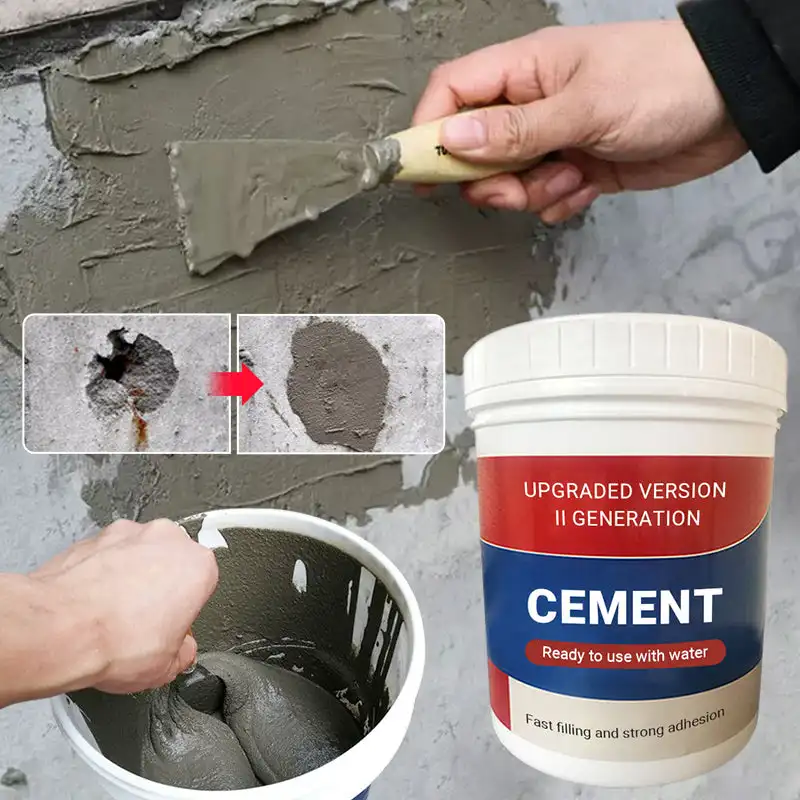 300g Quick Dry Waterproof Cement Floor Drain Wall Repair White/Black Cement Mortar