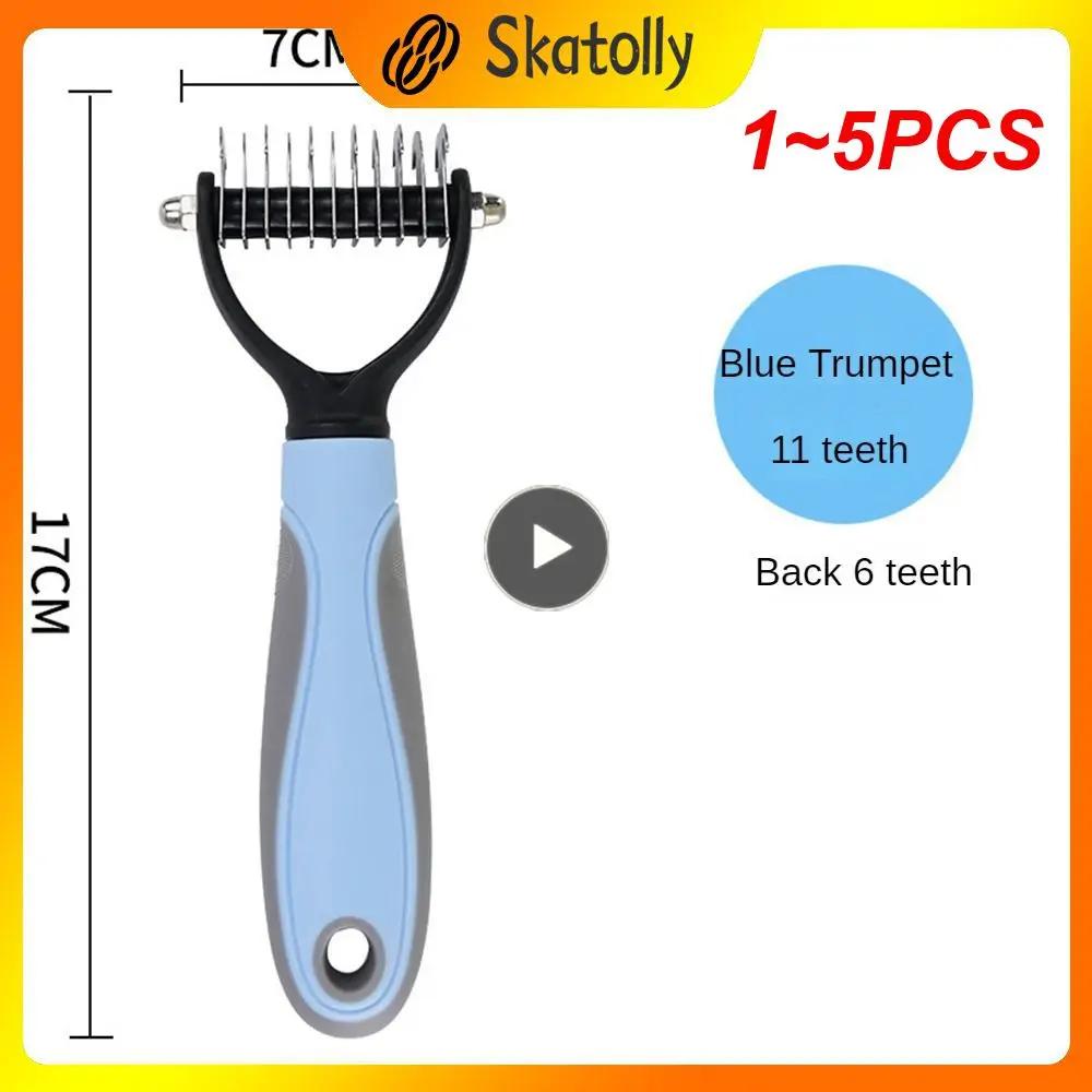 15PCS New Hair Removal Comb for Dogs Cat Detangler Fur Trimming