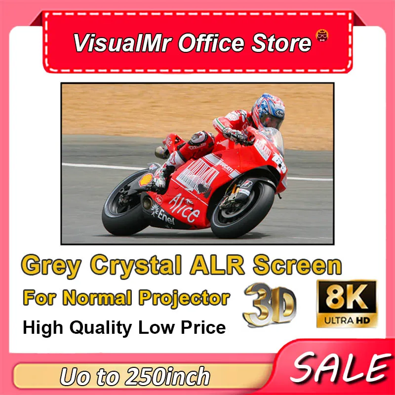 Hot Grey Crystal ALR Projector Screen Nano Metal Ambient Light Rejecting Fixed Frame 1CM Ultra Narrow Bezel CLR 4K 8K Projection projector screen projection screen