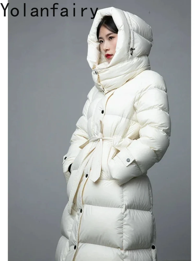 

Women Down Coats for Winter 2024 Women Puffer Jacket Warm 95% White Goose Down Coat Thick Long Down Coat Winterjacke Damen SGG