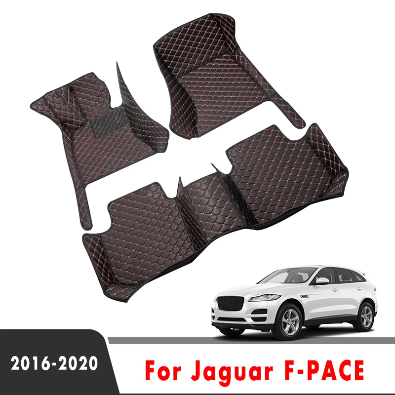 

Автомобильные коврики для Jaguar F-PACE 2020 2019 2018 2017 2016 кожаные коврики под заказ автостайлинг подставки для ног аксессуары интерьерный коврик