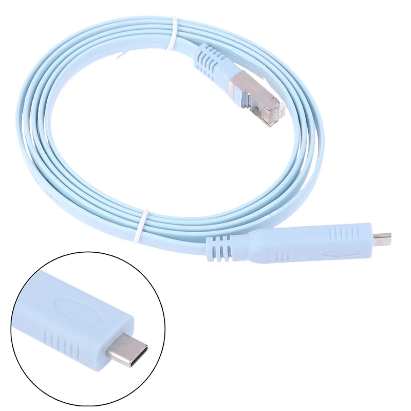 

1Pc 1.5m Usb C To Rj45 Console Cable Rs232 Serial Adapter For Router Rj 45 Data Cable Converter Type-C Switch Control Cables