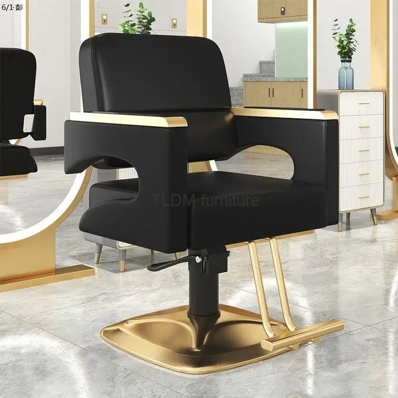 

Cosmetic Saddle Barber Chair Makeup Chair Barbershop Adjustable Hair Cutting Recliner Styling Luxury Chaise Coiffeuse Furniture