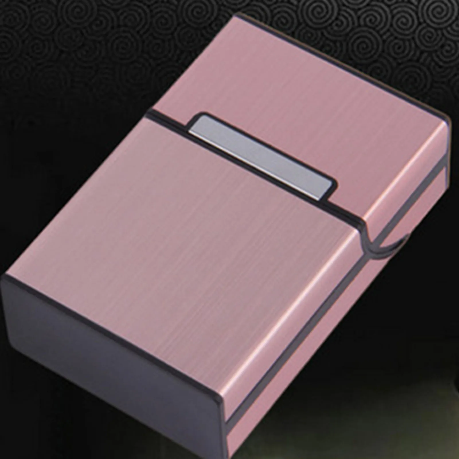 Sleek Aluminum Brushed Cigarette Case - Durable & Portable Storage Box with American-Inspired Square Design