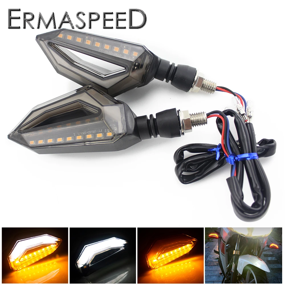 Universal 12 Led Motorcycle Blinkers Turn Signal Lights Front Rear