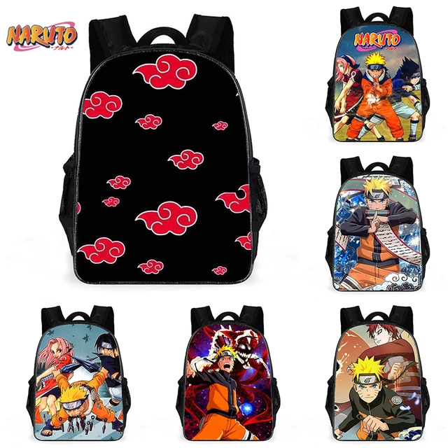 Mochila Naruto Símbolo Personagens Desenho Anime