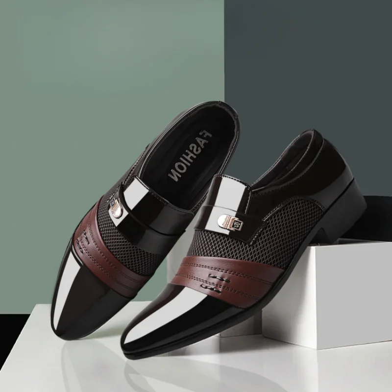 Leather Shoes for Men Classic Business Dress Men Shoes Fashion Party Office Formal Oxfords New Loafers Zapatos De Cuero
