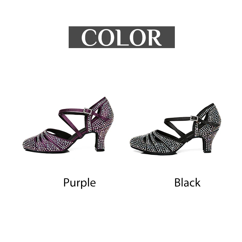 DKZSYIM Women Tango Dance Shoes Closed Toe Dance Shoes High Heel Salsa Ballroom Indoor Modern Latin For Ladies Girls