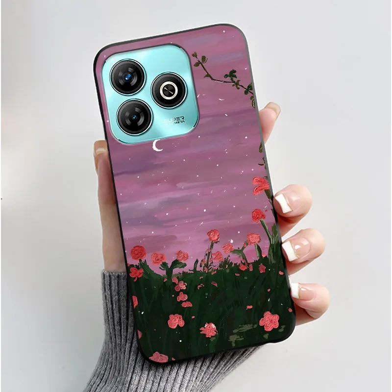 Aesthetic Cute Cat Black Shockproof Silicone Back Cover