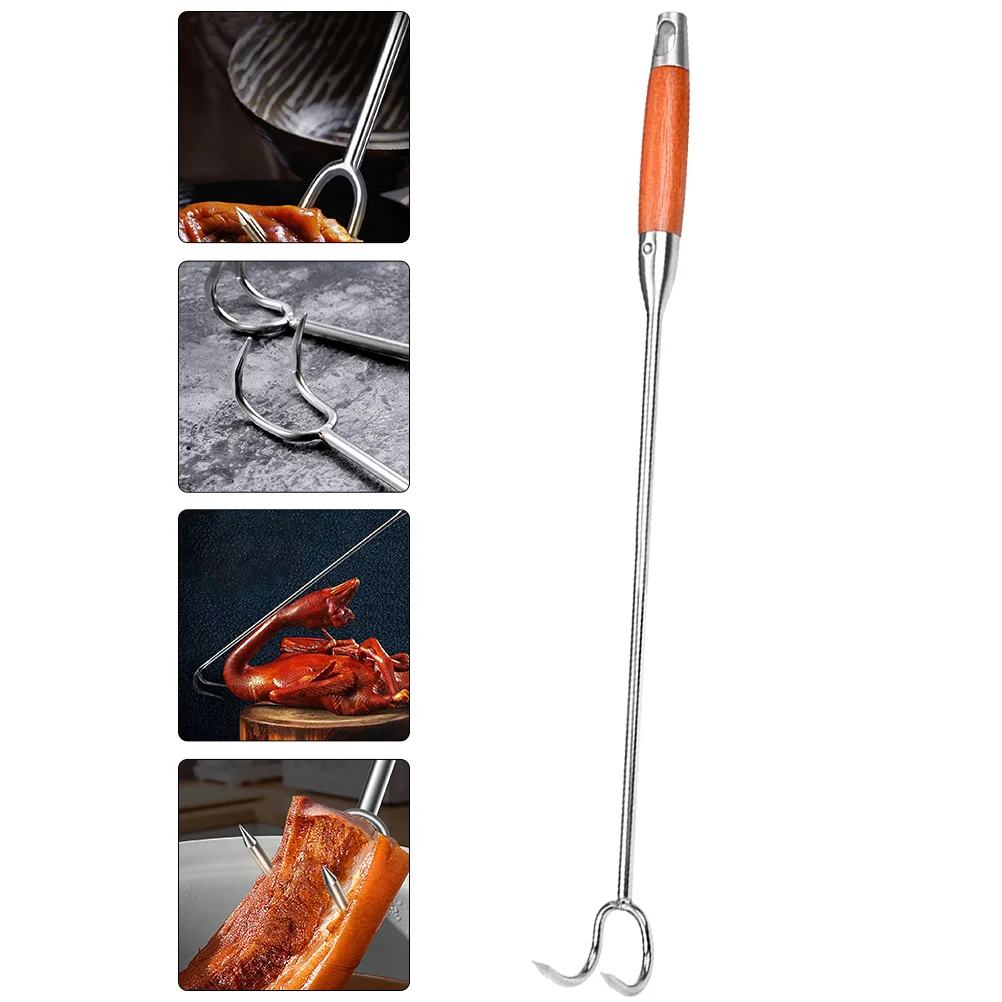 Braised Meat Hook Camping Bbq Barbecue Roasting Turner Mat Food Flipper Hooks Stainless Steel Reusable Kitchen Accessory