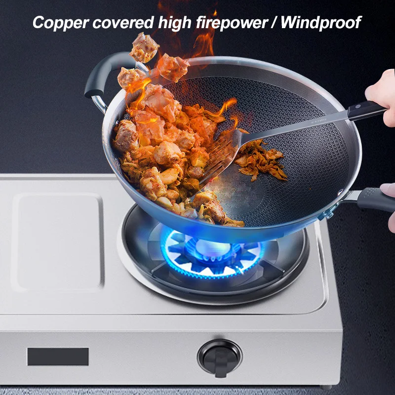 Description Picture 3 of itemHome Kitchen Tabletop 4.0KW/4.8KW/5.2KW Fierce Fire Gas Stove Liquefied Gas Natural Gas Double-head Stove Flameout Protection