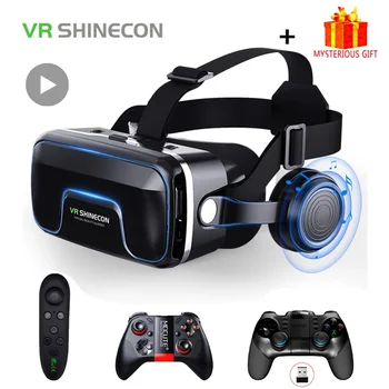 VR Shinecon 10.0 Casco Occhiali 3D Realtà Virtuale Casque Per Smartphone Smart Phone Occhiali Auricolare Viar Video Game Binocolo
