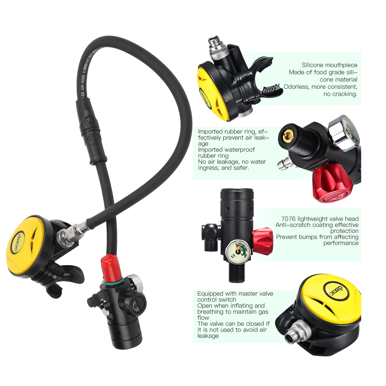 1L Mini Diving Set Breather Relief Valve Strap Diving Goggles Oxygen