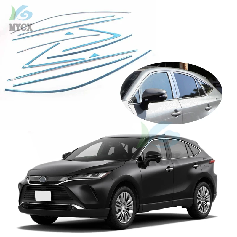 

12 шт., декоративная лента из нержавеющей стали для Toyota Harrier 2022