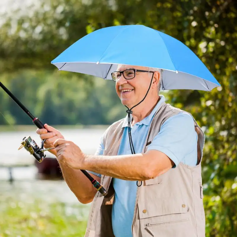 Paraguas de cabeza portátil resistente al agua con protección solar.  Paraguas de protección UV para sol y lluvia. Sombrero paraguas elástico  para uso al aire libre - AliExpress