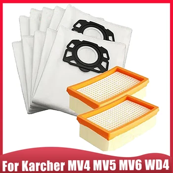 Per Karcher MV4 MV5 MV6 WD4 WD5 WD6 Pezzi di ricambio per aspirapolvere, Sacchetti per la polvere Parti di ricambio del filtro HEPA