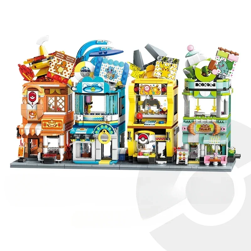 

Конструктор Keeppley в виде покемона, уличный пейзаж, городская модель, сборка, игрушки, подарки на день рождения для мальчиков и девочек