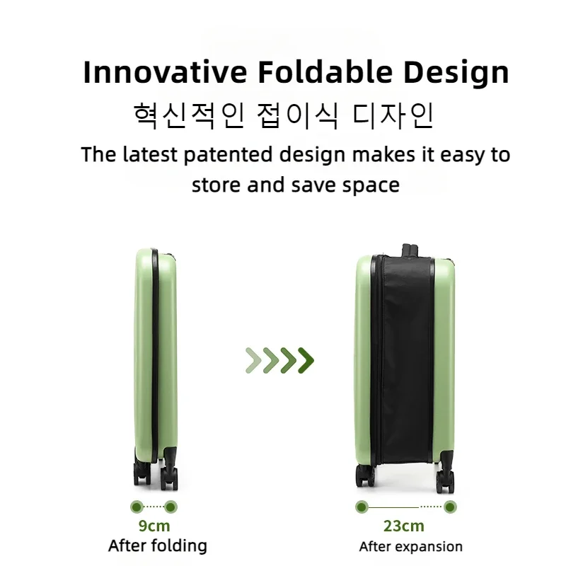 EXBX New Foldable Suitcase Lightweight Luggage 20/24/28 Inch Trolley Password Suitcase Business Portable Men Women Travel Bag