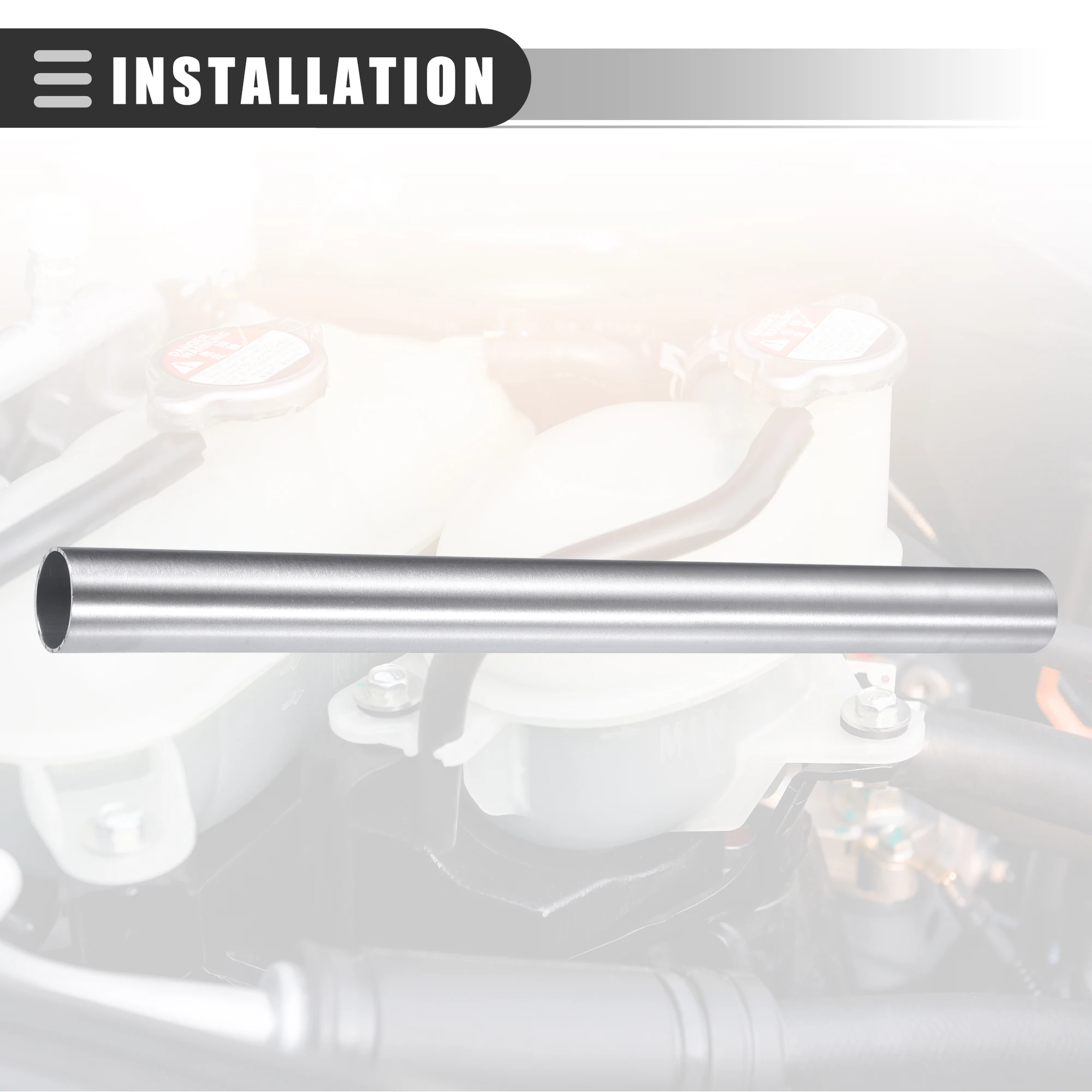 UXCELL Universal Straight 45 Degree Intercooler Pipe Air Intake Tube OD 25mm 63mm 76mm 127mm 300mm Length 6061 Aluminum Alloy 4