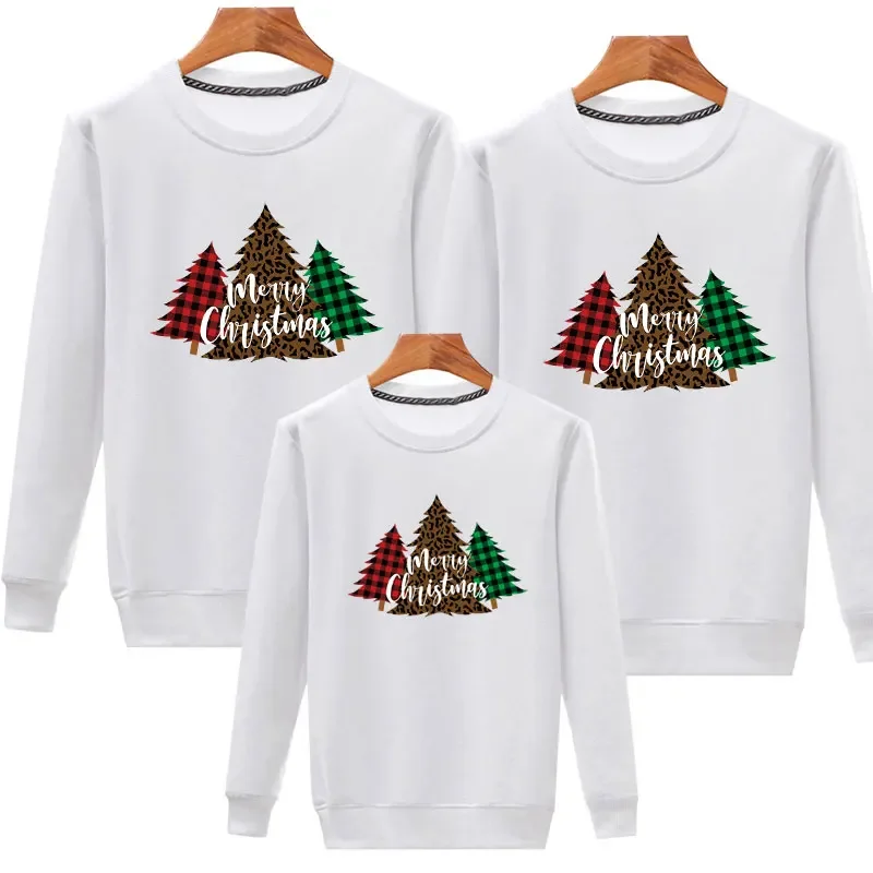thumbnail image 1 of Sudadera con capucha de manga larga con estampado de árboles de Navidad para la familia, conjunto a juego para madre e hija, para niños, blusa y familia Navidad, 1 of 5