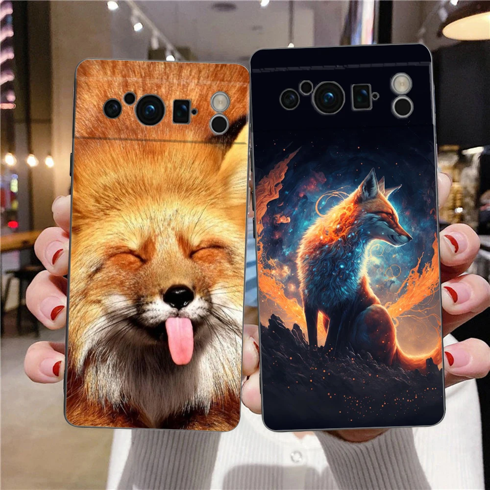 Enhanced Fox Design Shockproof Silicone Phone Case Cover