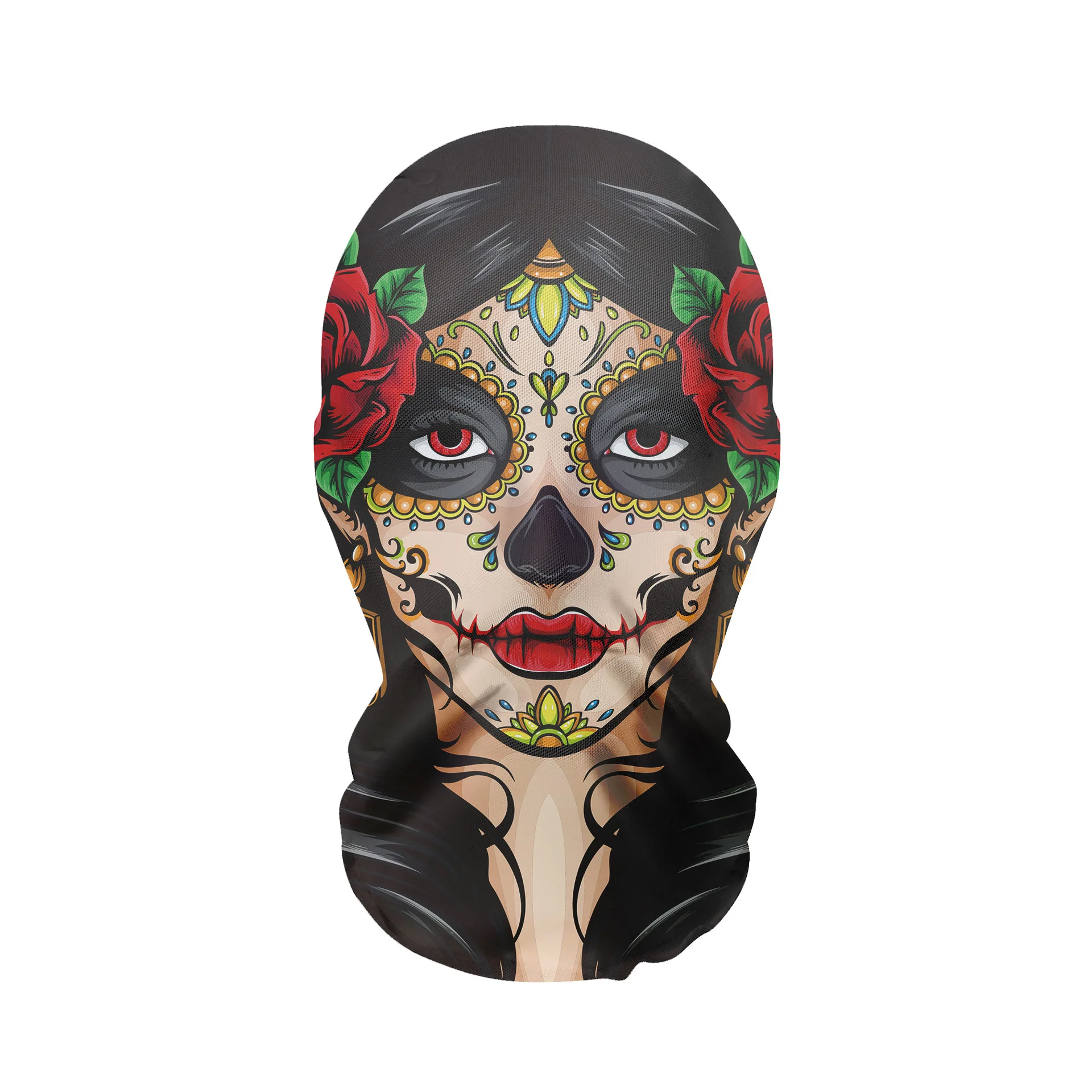 Halloween Headgear Skull Full Face Mask Mesh Balaclava For Men Women Breathable Full Face Cap Funny Party Headwear 4