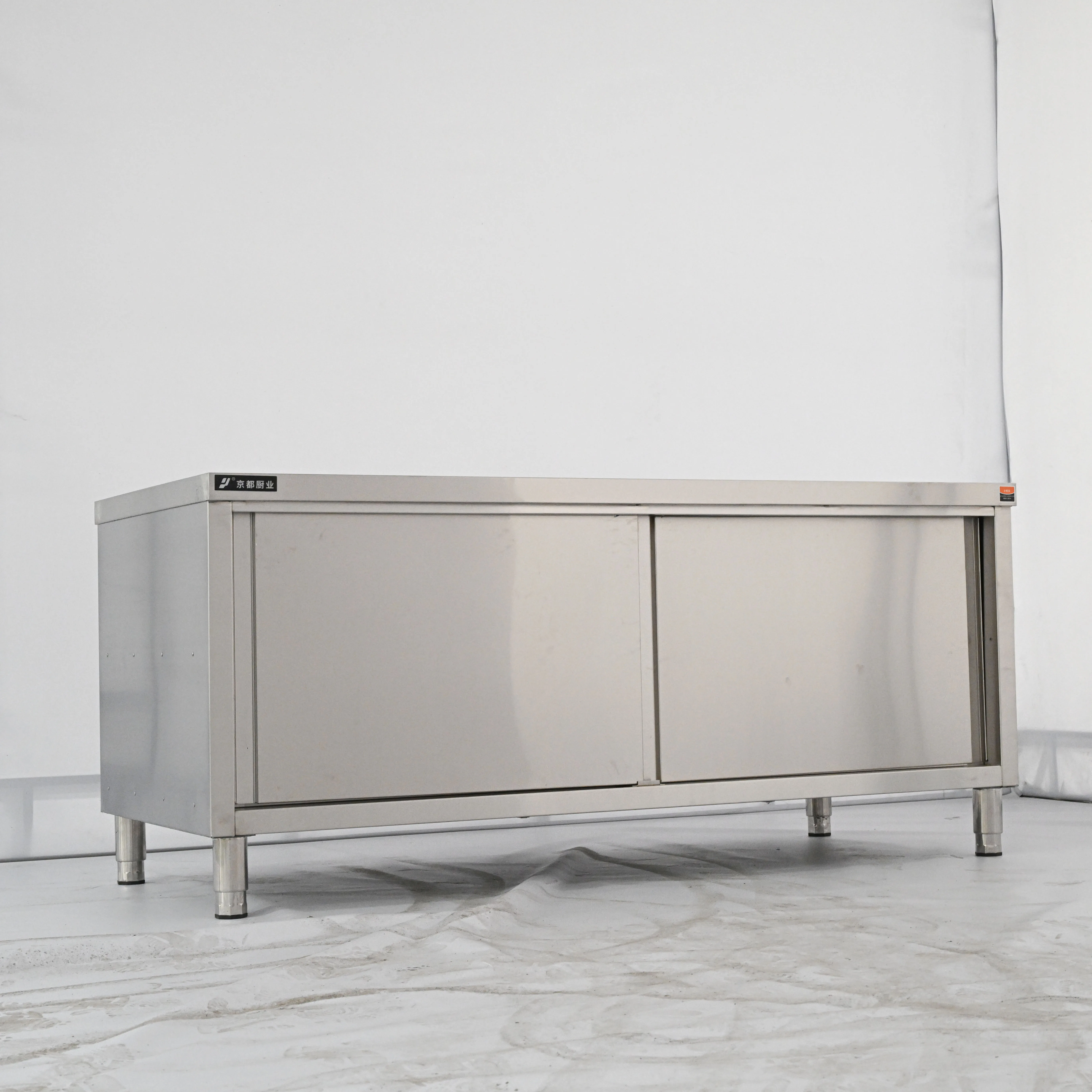 Luxury Commercial Kitchen Work Table Stainless Steel Cabinet for Restaurant Hotel or Home Use Square Shape Storage Solution