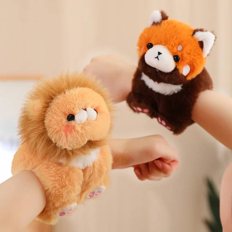 Kawaii Animal Hand Loop Cute Cartoon Panda Lion Elephant Circle Plush Doll Clothes Decoration Accessories Trendy Soft Toys Gifts