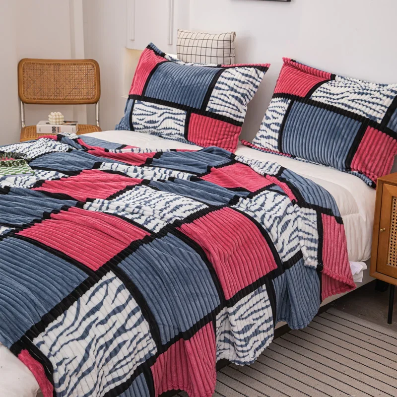 Flannel sheets, warm milk duvet, single and double sided fleece blankets, summer thin blankets, cover blankets - 6