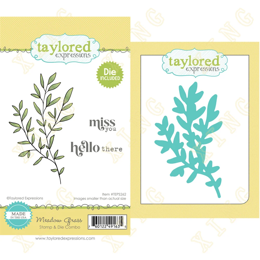 

Meadow Grass Stamp & Die Combo New Metal Cutting Dies Stamps Stencil for 2024 Scrapbook Diary Decoration Embossing Template
