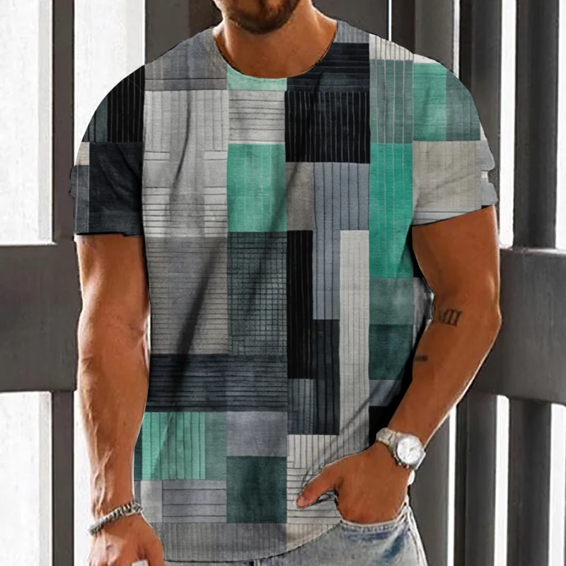 Funny T-Shirt For Men Rag Print Summer Men‘S Clothing Premium Sweatshirts Loose Oversized Tops Tees Street Casual Short Sleeves