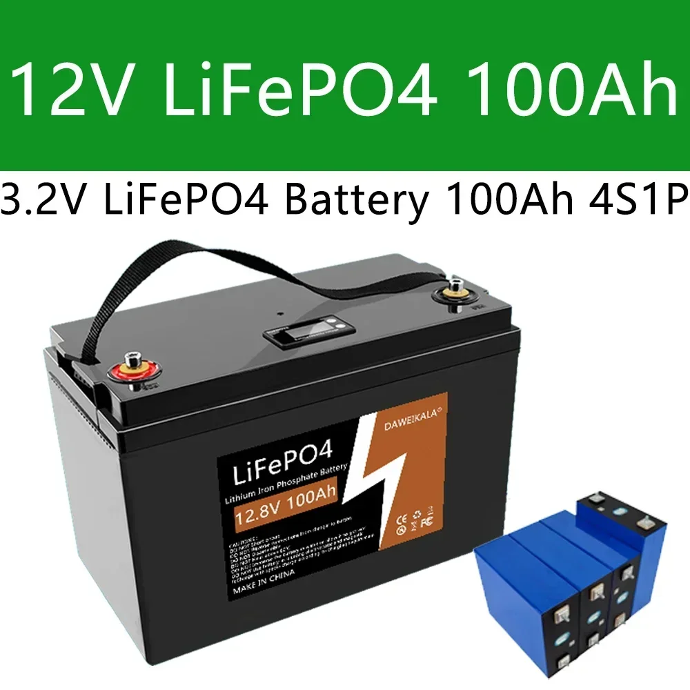 

12V 100Ah LiFePO4 Battery Pack 12V 100Ah Lithium Iron Phosphate for Electric Marine Outboard Propulsion Motors 48V Solar System