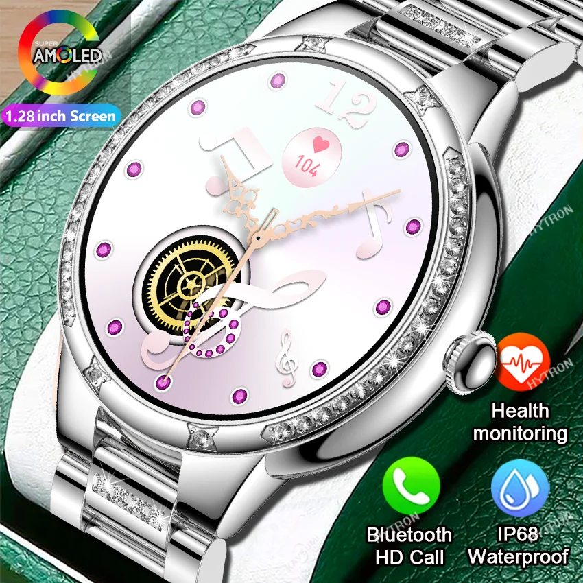 

New Women Fashion Blue Tooth Call Smart Watch 24H Heart Rate Health Lady Watches Sports Fitness Wireless Charge Smartwatch
