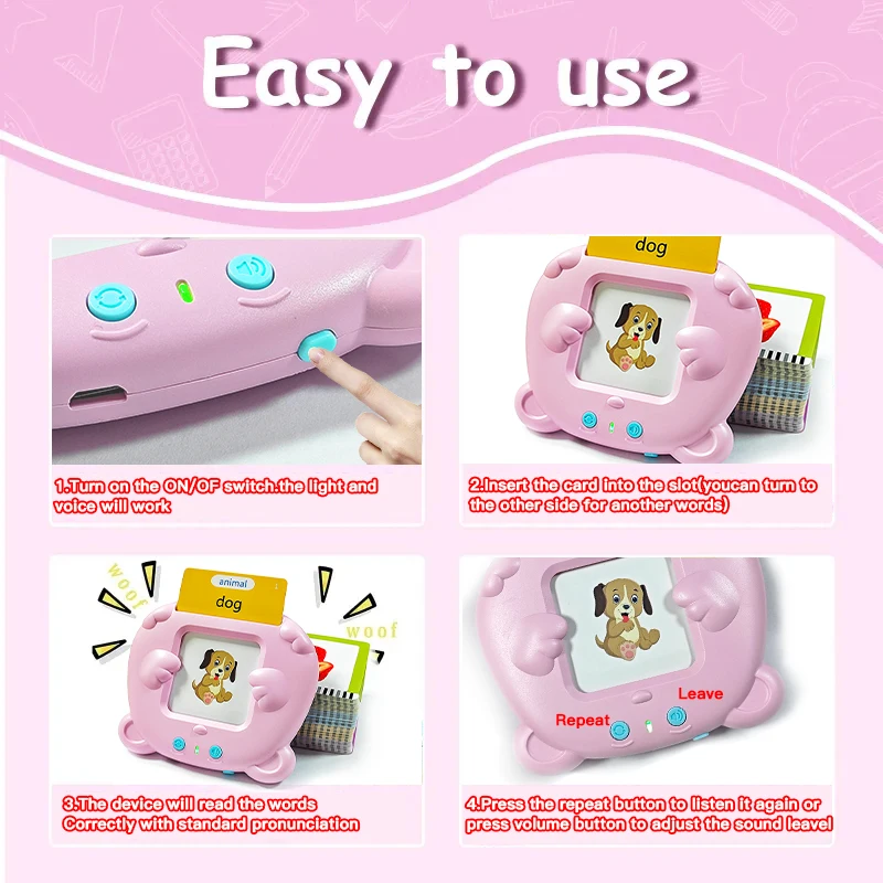 Children's Educational Early Education Machine Flash Cards Electronic Audio Book Learning Machine Card Machine Toy Gift 5