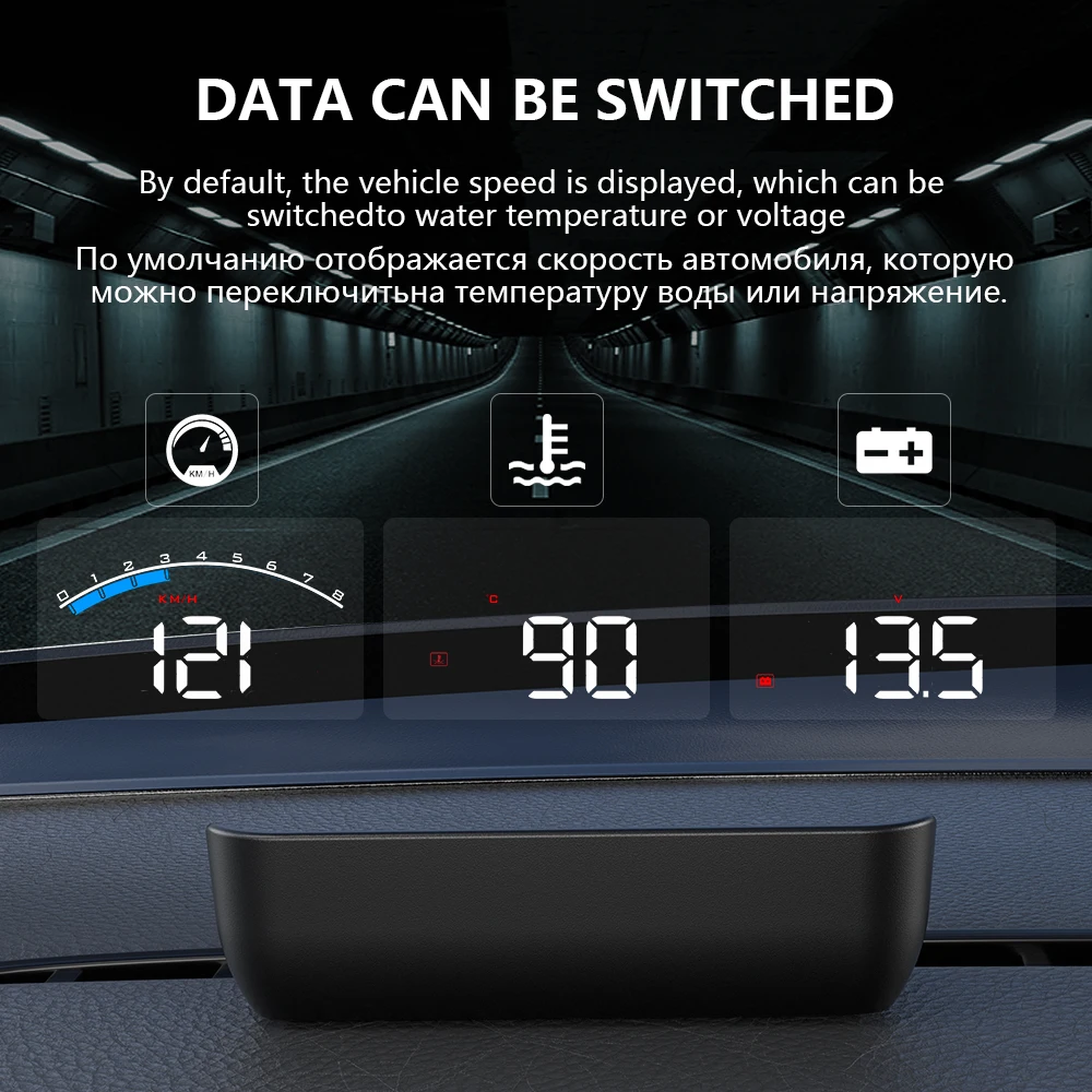 OBD2 Tacho Auto Head Up Display Auto Zubehör Windschutzscheibe Bildschirm  Projektor HUD Display M6S Digital Security Alarm - AliExpress