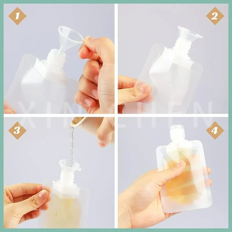 Portable Travel Liquid Packaging Bag 5/10pcs Lotion Dispenser Bag Refillable Shampoo Cosmetic Storage Container 30ml 50ml 100ml refillable liquid container refillable packaging bags