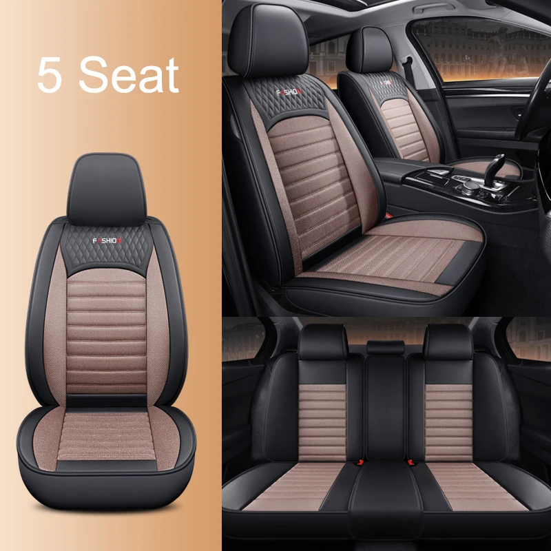 Universal 5 Sitz Leder + Flachs Auto Sitz Abdeckung Für Mazda 3 CX-5 2 5 6  GG CX-3 CX-4 CX-7 auto Zubehör Innen Details - AliExpress