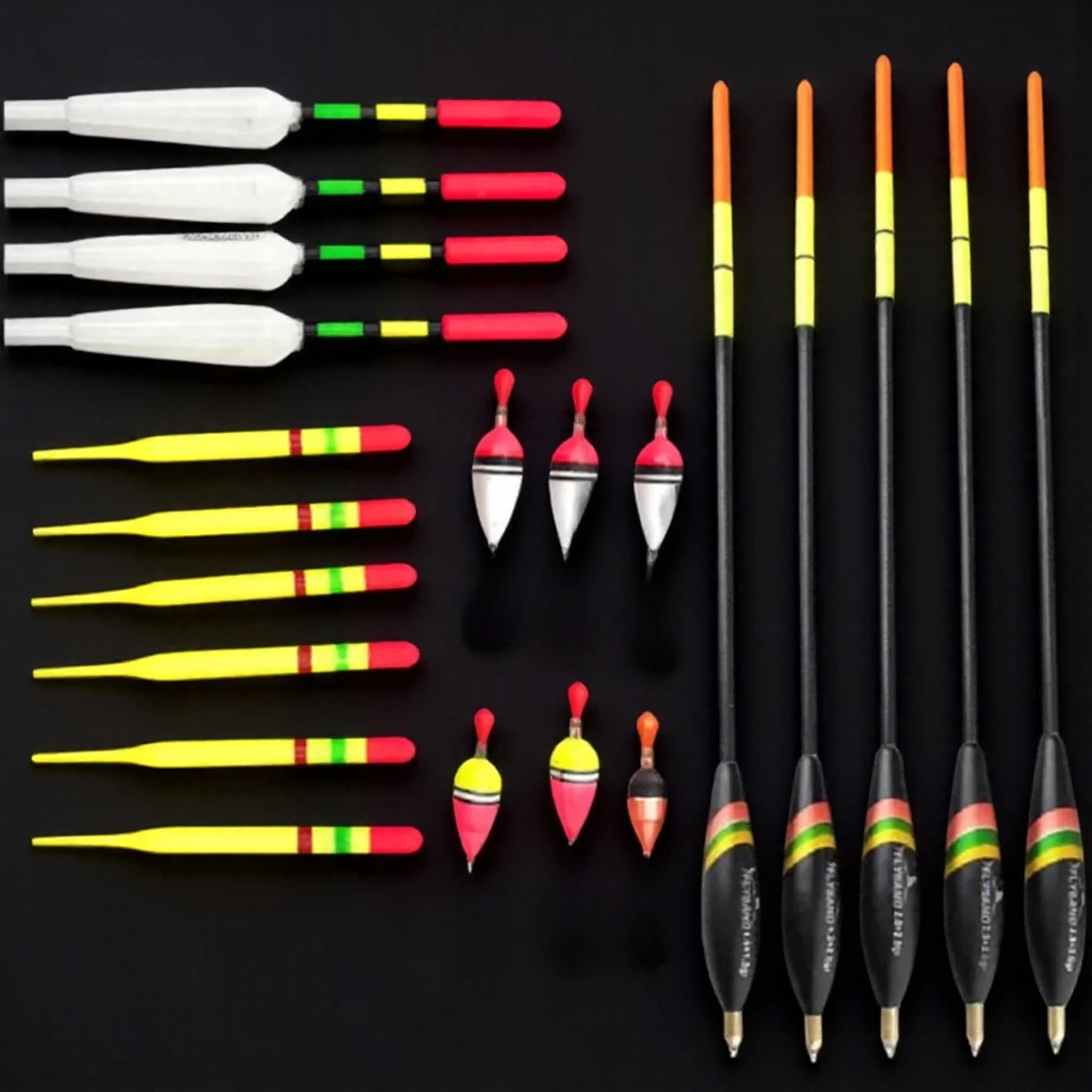 5Pcs 15Pcs High Sensitivity Wood Floats Multi Purpose Fish Feed Baits Tackle Durable Fishing Accessories