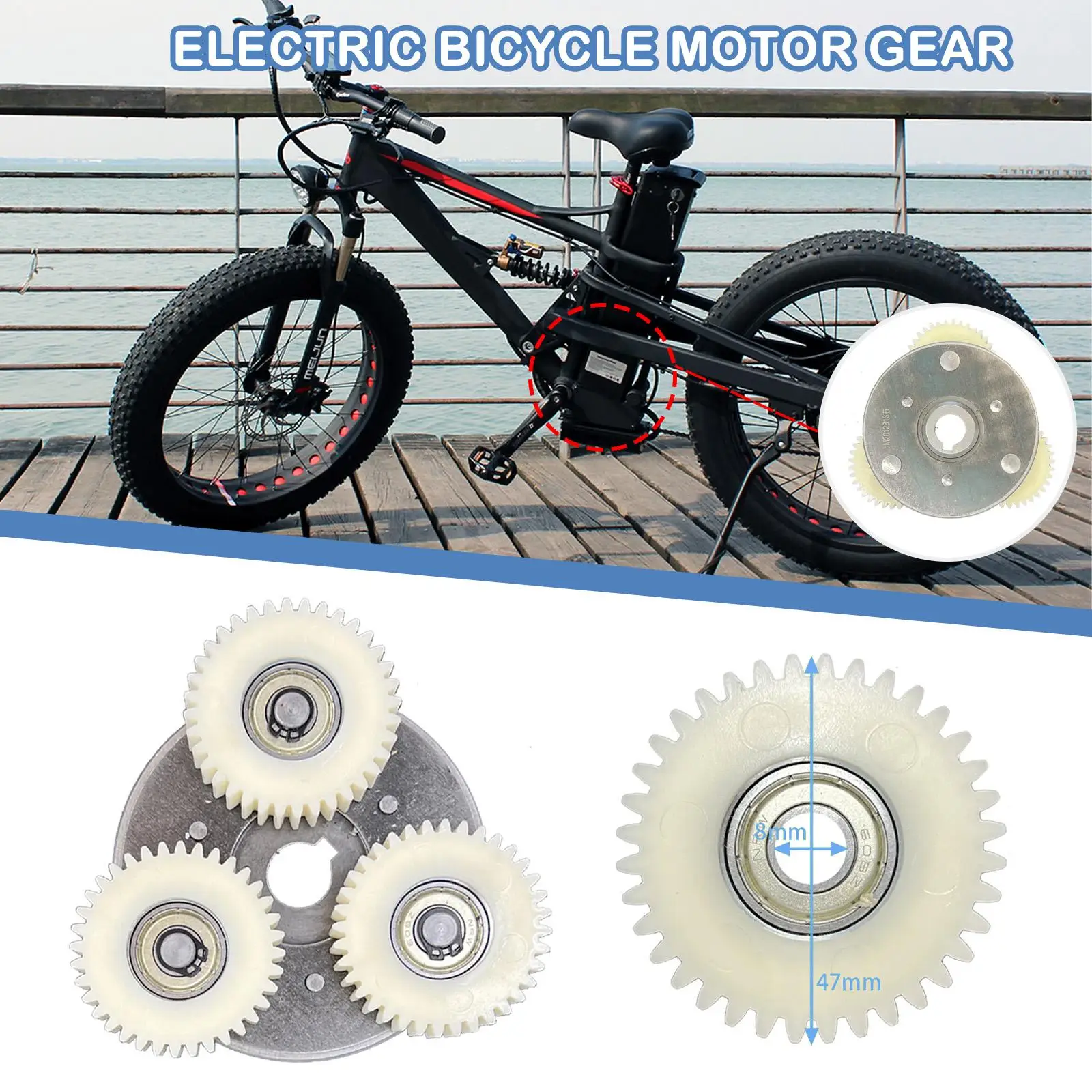 

36T Planetary Gear With Clutch For 500W Bafang Motor Electric Bike E-Bike Nylon Gear Ebike Parts D1P7