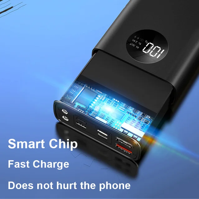 Super Fast Charge Power Bank 50000mah tragbares Ladegerät Zusatz batterie ladegerät Digital anzeige mit Taschenlampe für iPhone mi – Bild 5