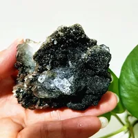 Natural Stones Epidote Srystal Symbiotic Ore Standard Meditation Energy Feng Shui Crystal Room Ornament 1