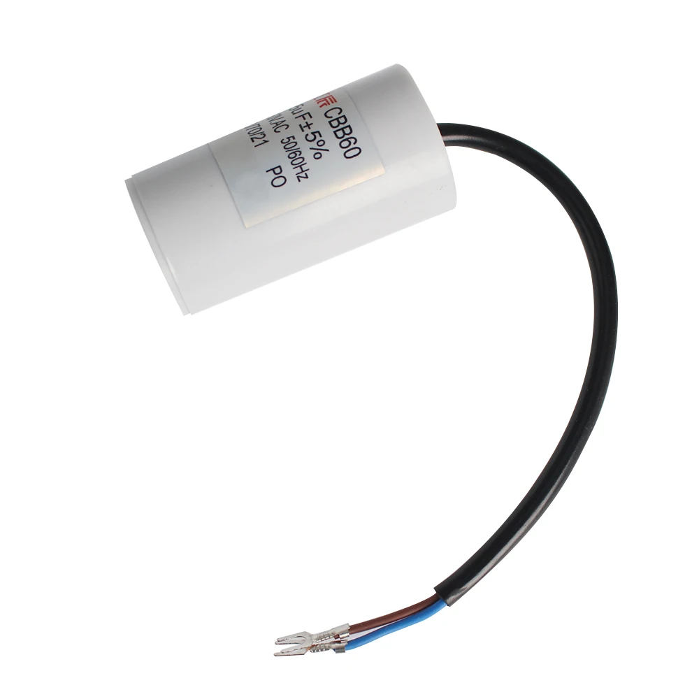 Motor Run Capacitor 1pc CBB60 450V Motor Run Capacitors 450VAC Starting Capacitor 5% for Washing Machine 3UF 4UF 5UF 6UF 8UF 10UF 12UF 15UF 18UF 20U