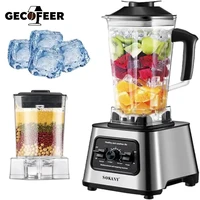 GECOFEER 6000W mélangeur puissant presse-agrumes Smoothie fabricant mélangeurs de Table récipient de 2,5l robot culinaire pour glace noix fruits 1