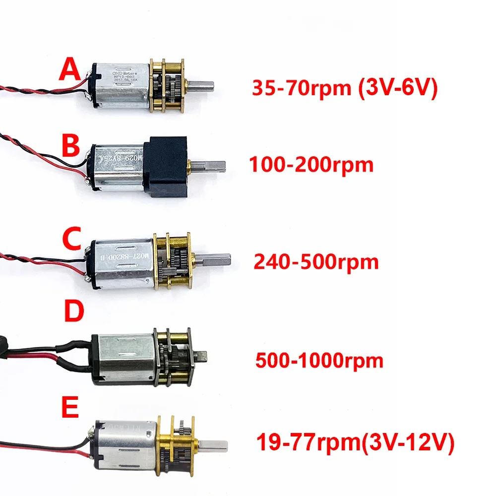 GA12-N20 DC 3V 5V 6V Mini N20, редукторный двигатель 35/70/100/200/500 об/мин, низкая скорость, высокий крутящий момент, мини-редуктор