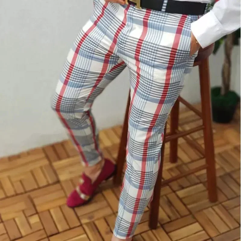 High Elastic Ultra-Thin Men's Casual Pants Summer New Fashion Khaki Black Classic Male Office Business Straight Trousers