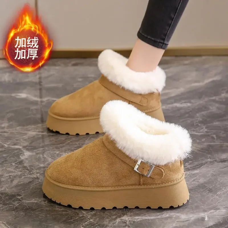 

Зимние ботинки для женщин кожаные и хлопковые ботинки с мягкой подошвой зимние Утепленные на флисовой подкладке Новинка 2023 женская обувь на плоской подошве для девочек